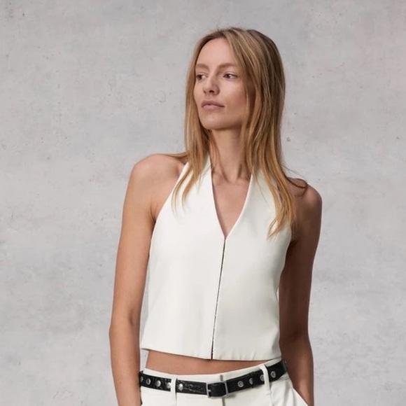 rag & bone Tops - Rag & Bone Irina Halter V-Neck Top